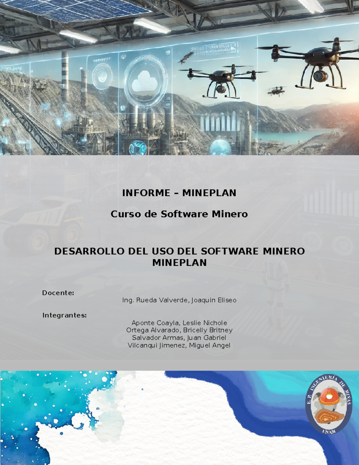 Informe Final - Uso de MINEPLAN en Software Minero (Curso: 2024) - Document Preview