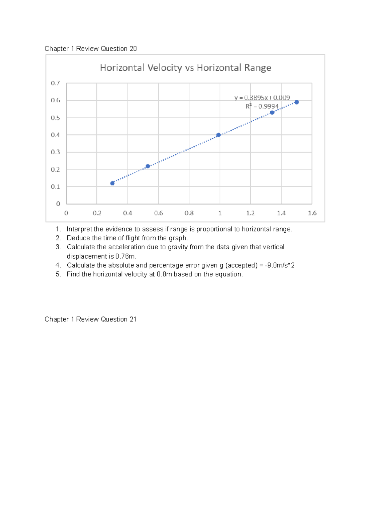 Physics Data Test Prep - Unit 3 Topic 1 Review & Analysis Questions ...