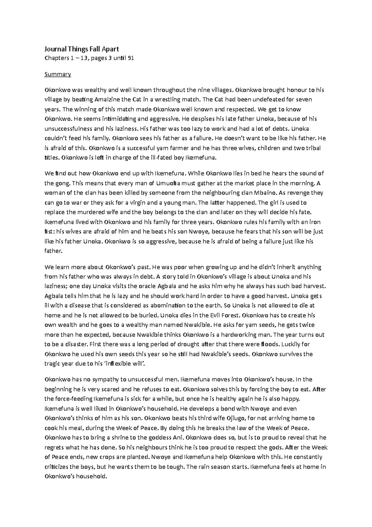 Journal Summary of 