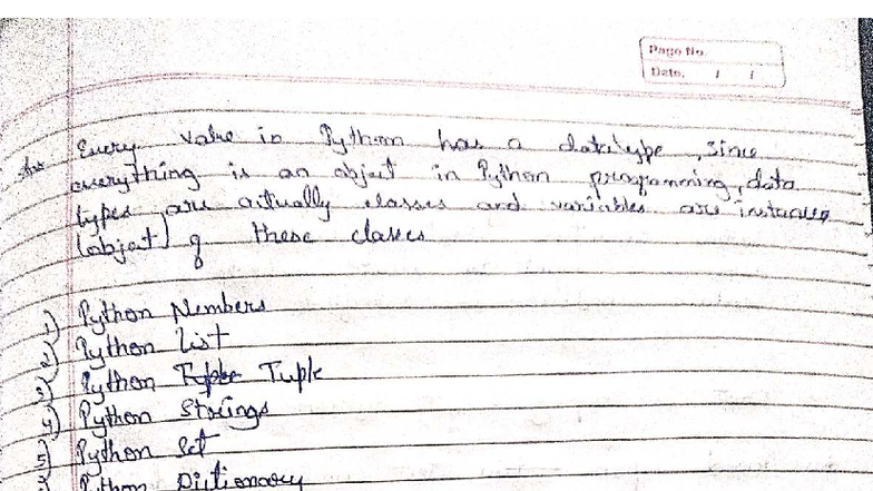 Python Programming: Data Types and Operators Overview - Studocu