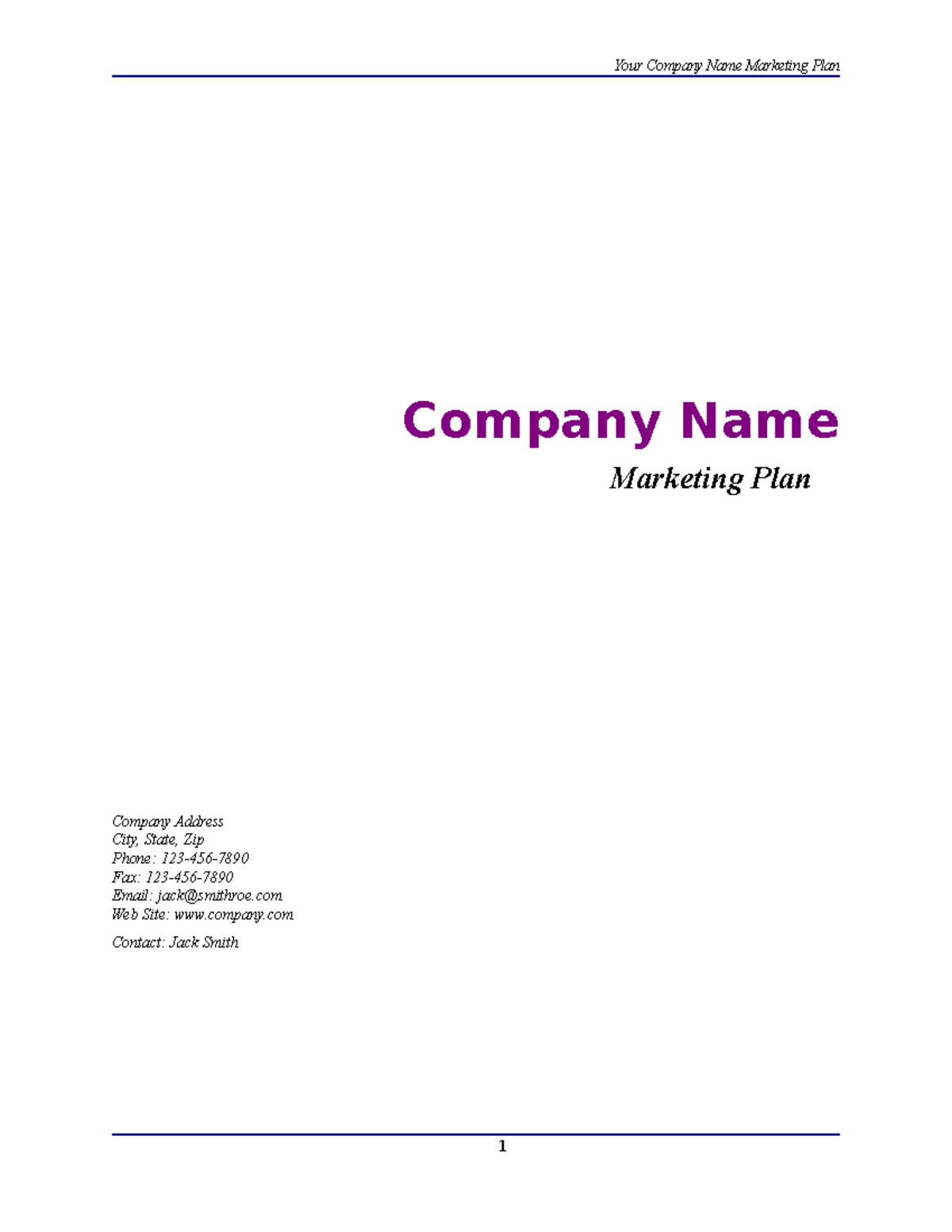 Your Company Name Marketing Plan Template: Comprehensive Guide - Studocu