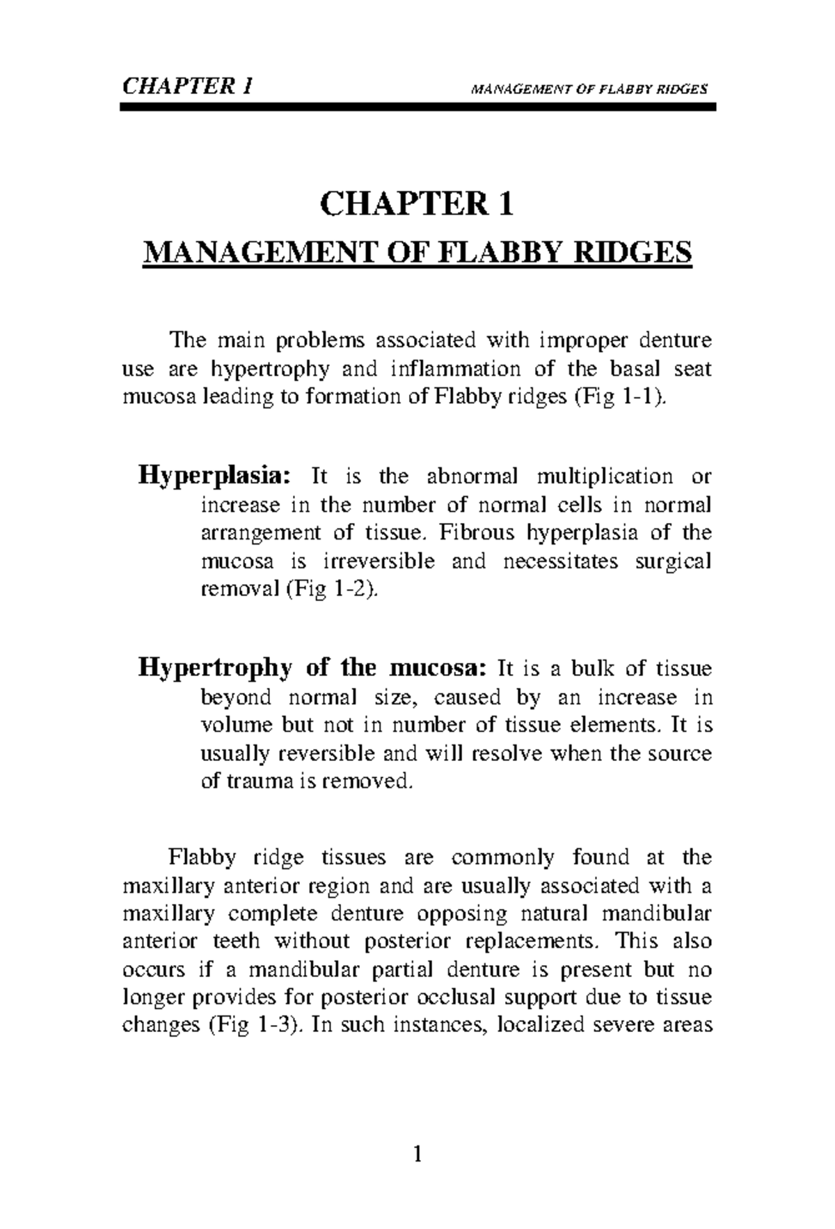 Chapter 1: Flabby Ridge Management - PPT Notes for Dental Studies - Studocu
