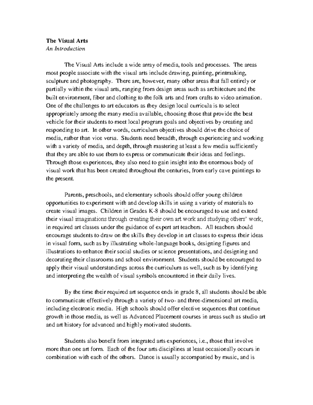 The visual arts 230820 - The Visual Arts An Introduction The Visual ...