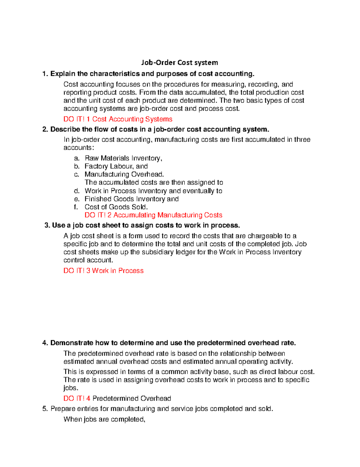 Cost Accounting Systems: Key Concepts and Applications - Studocu