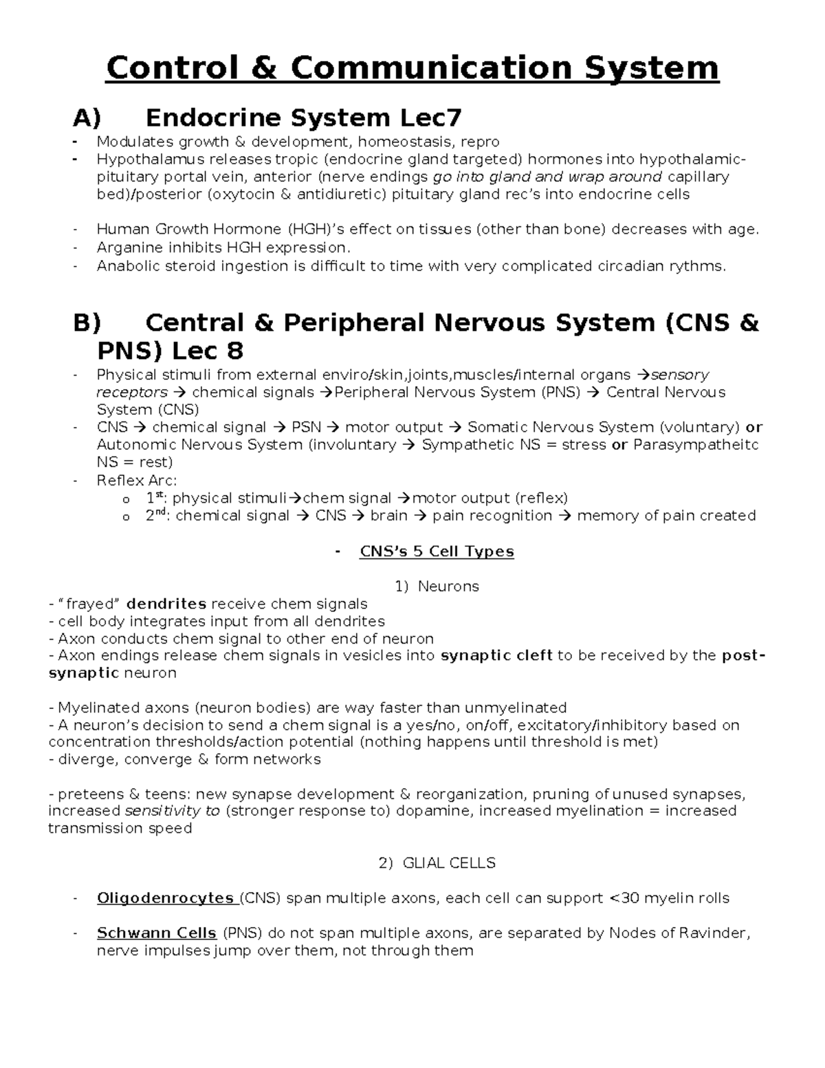 Final Exam Review: Notes on Control & Communication Systems - Studocu