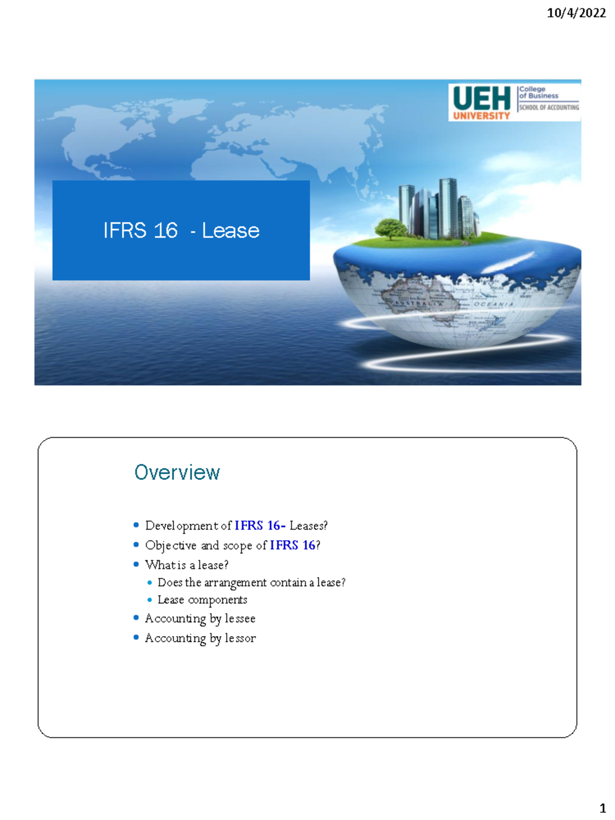 IFRS 16 Lease Accounting Overview and Key Concepts - Studocu