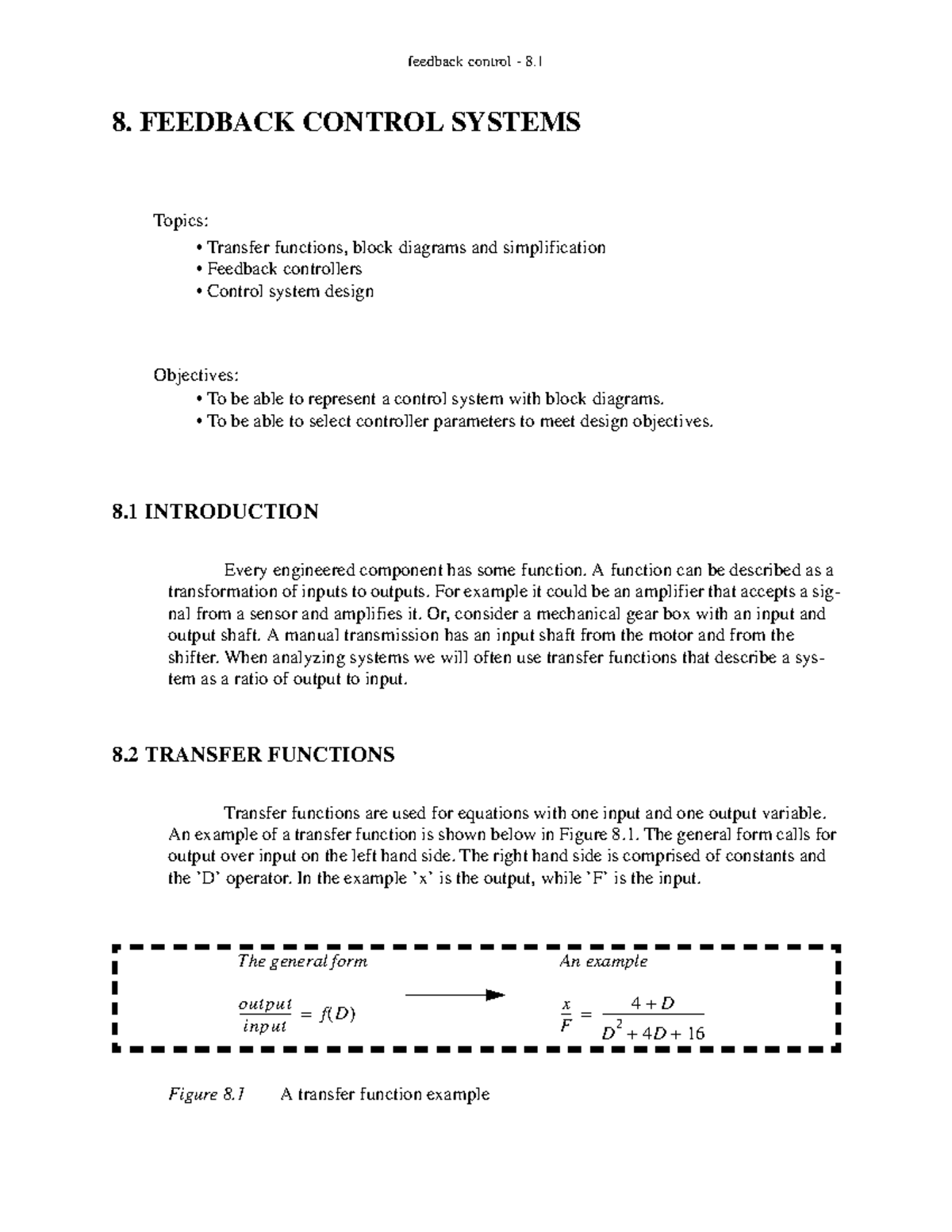 Feedback Control Systems: Analyzing Transfer Functions and PID Control ...