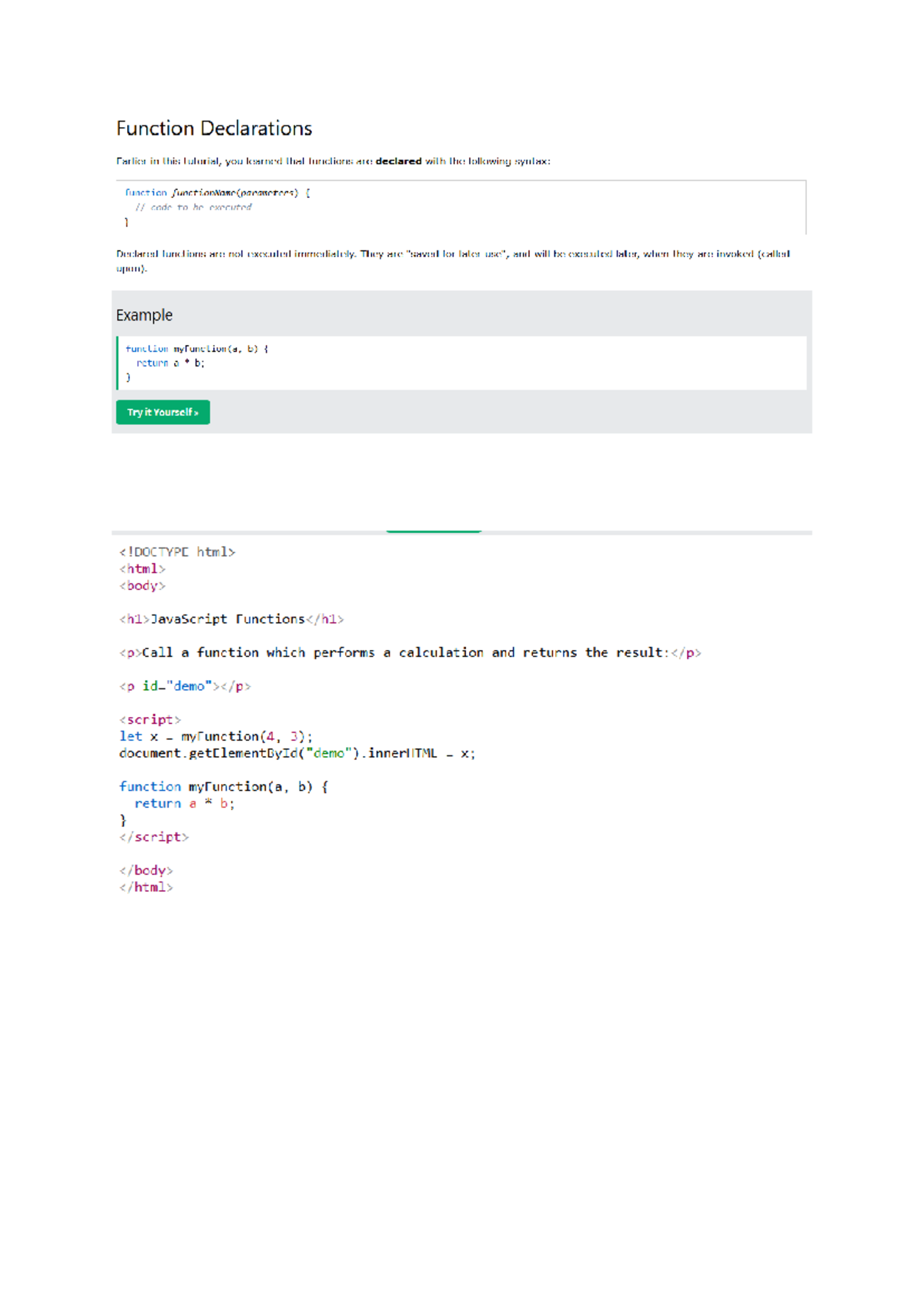Function-JS: Lecture Notes on Function Declarations and Expressions ...