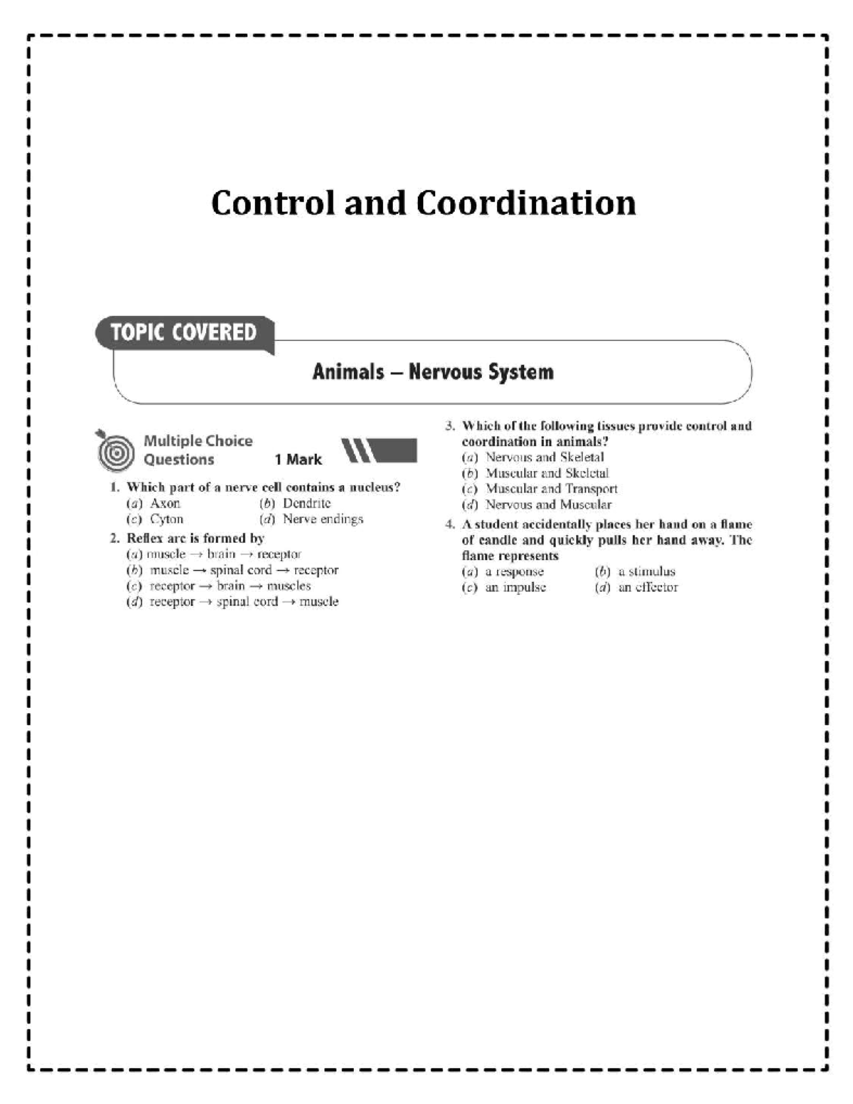 Biology [Lesson 2] - Control and Coordination Notes - Studocu
