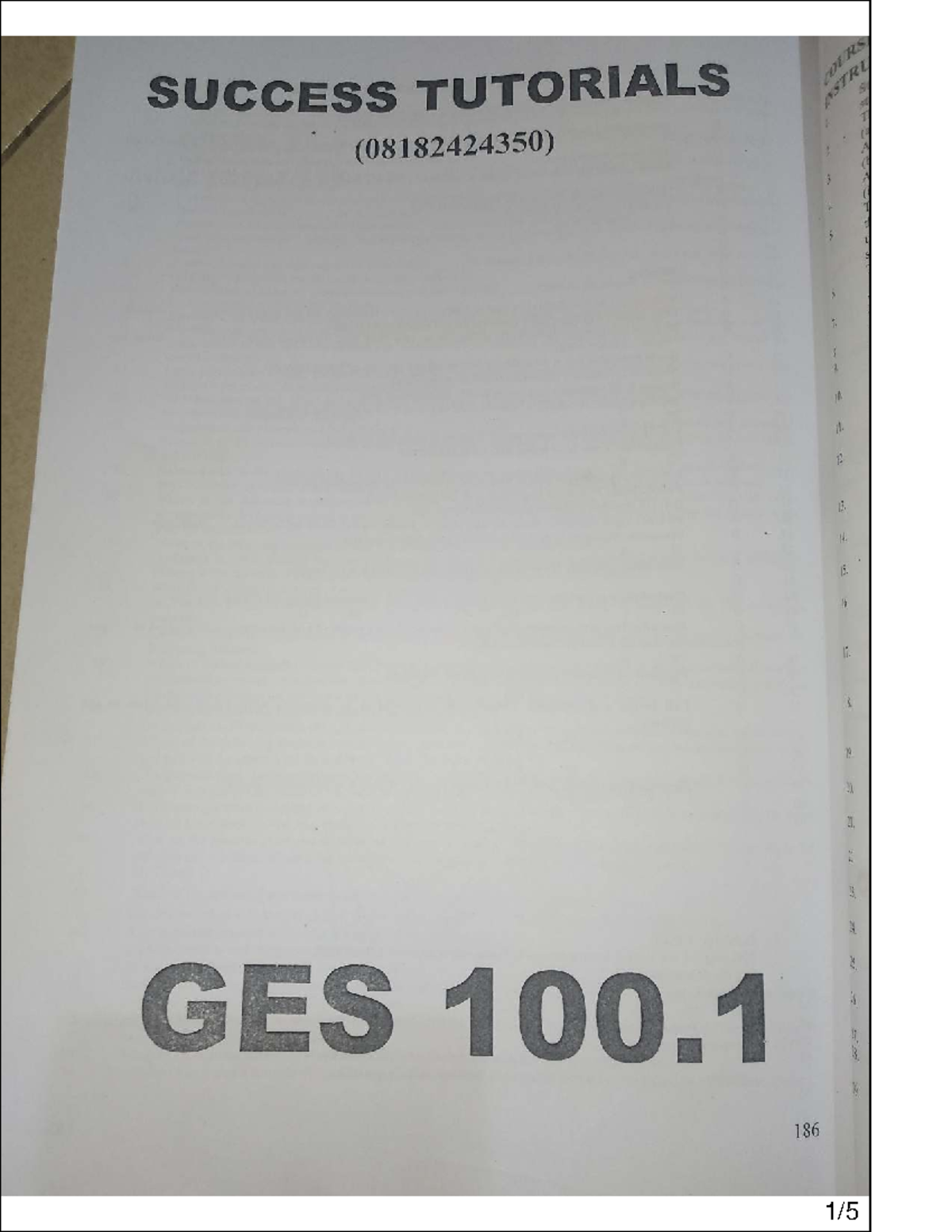 GES 100.1 Past Questions and Study Guide for Effective Learning - Studocu