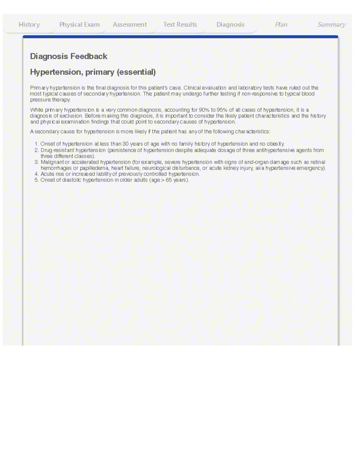 Hypertension Diagnosis Summary: Anselmo Lopez Case Study - Studocu