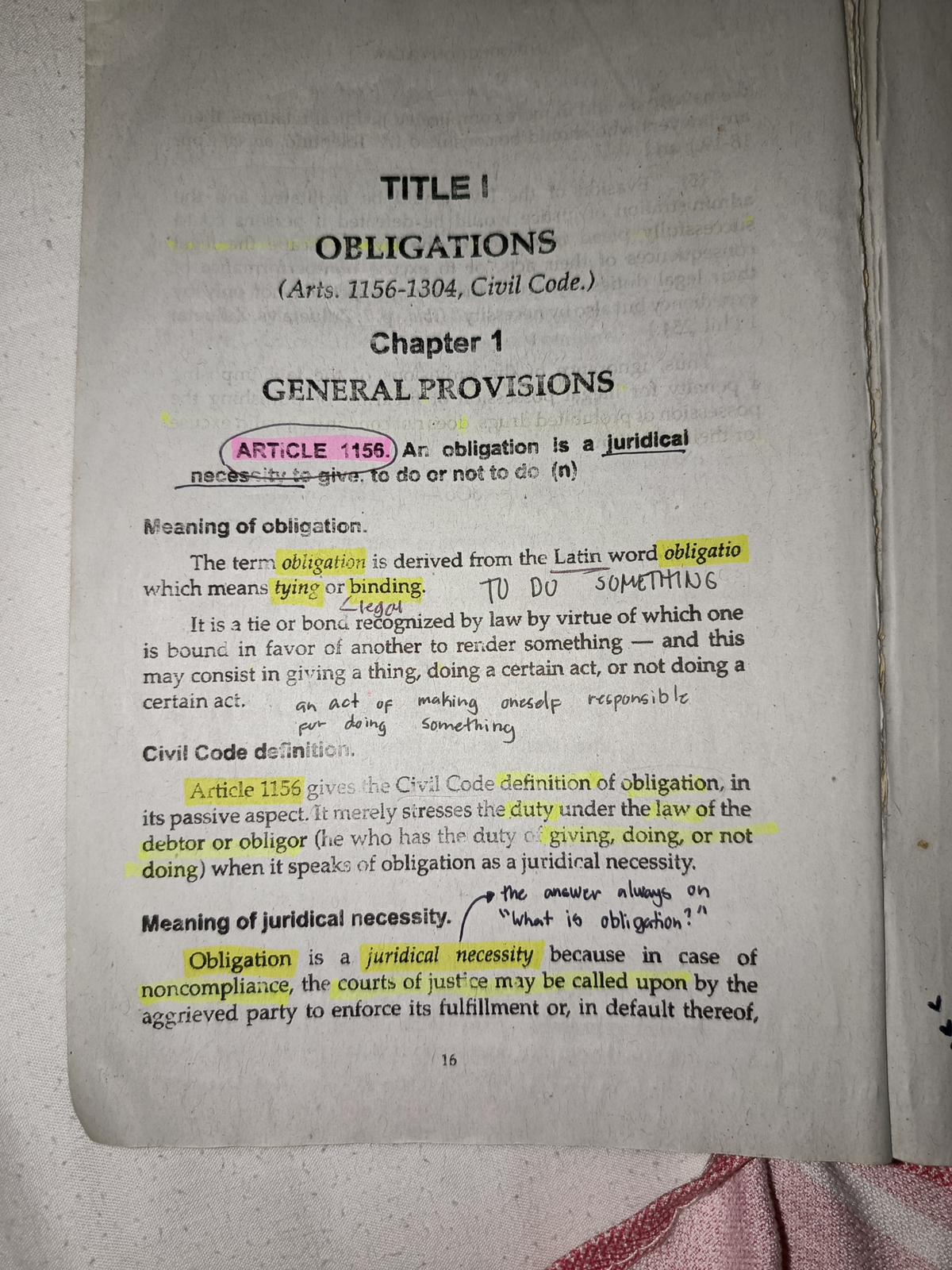 Civil Code Obligations: General Provisions & Article 1156 Explained ...