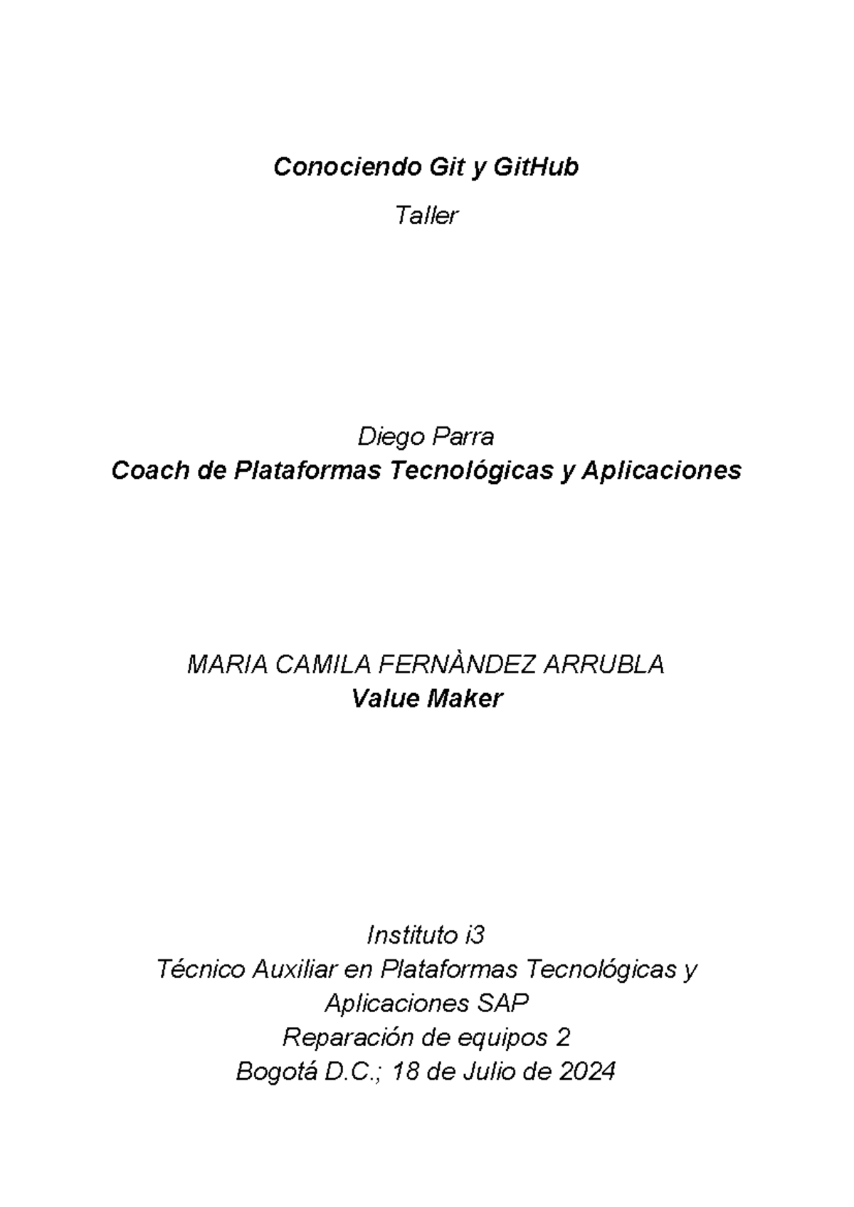 Taller 1: Introducción y Práctica de Git y GitHub - 18 Jul 2024 - Studocu