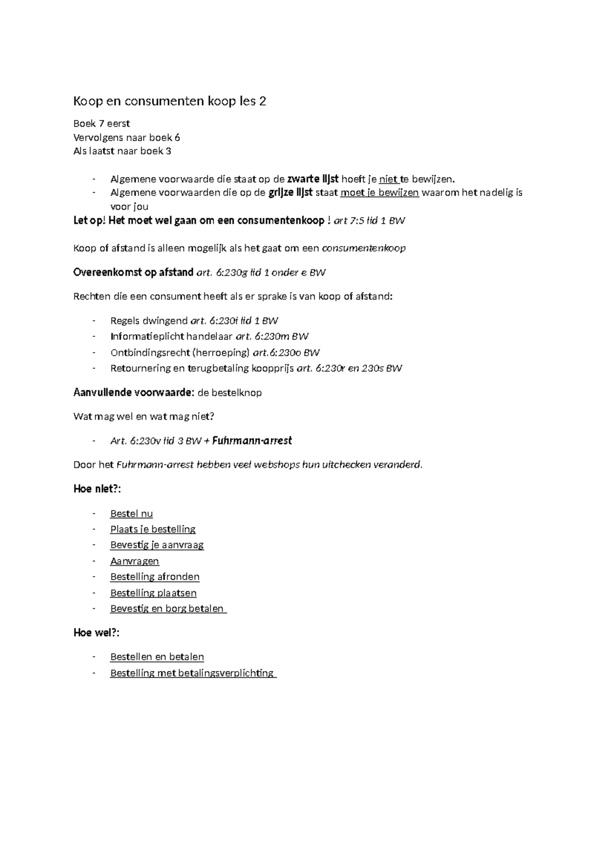 Koop en Consumentenkoop Les 2: Essentiële Regelgeving en Rechten ...