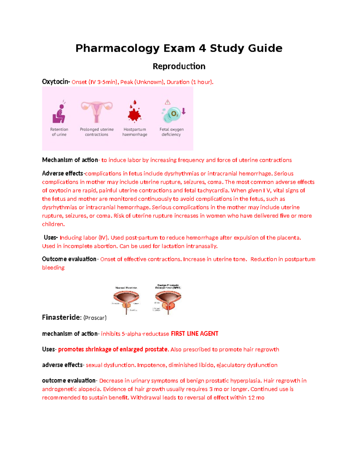 NUR 334 Final Exam 4 Pharmacology Study Guide - Studocu