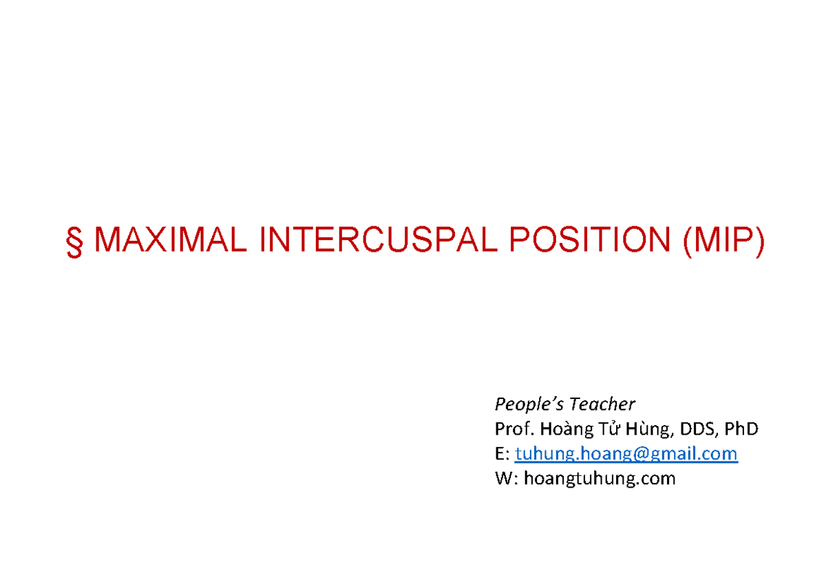 Maximal%20Intercuspal%20Position - § MAXIMAL INTERCUSPAL POSITION (MIP ...