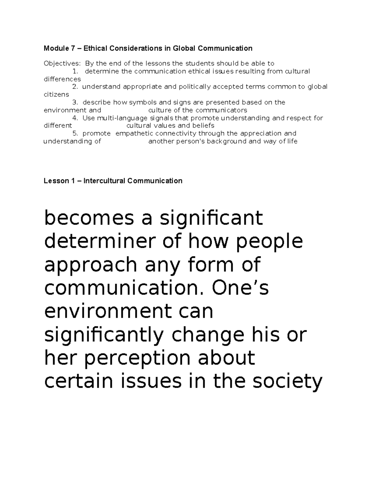 Module 7: Ethical Considerations in Global Communication and Bias ...