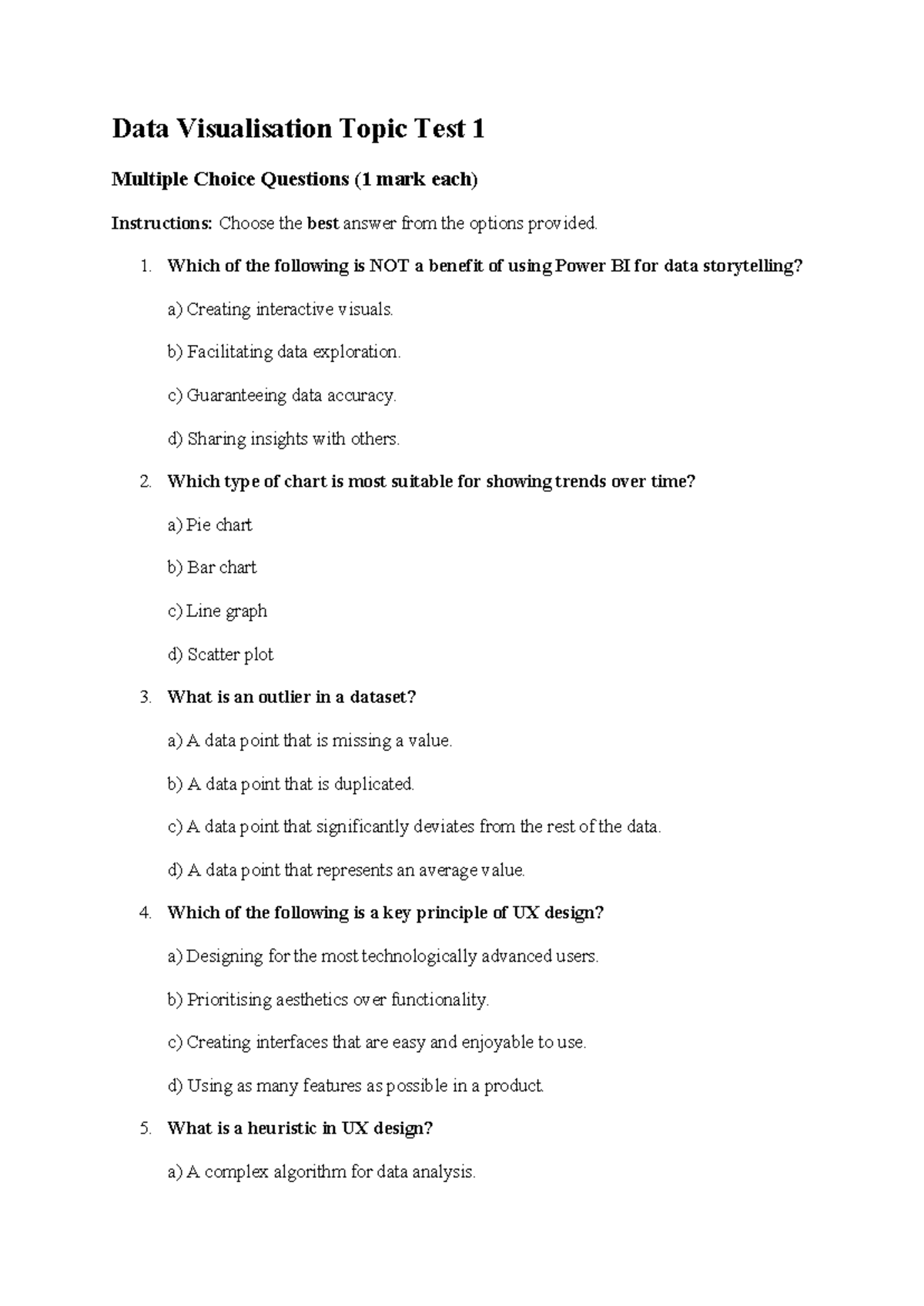 Data Visualisation Topic Test 1 practice-84a3fa-f358e0-1 - Data ...