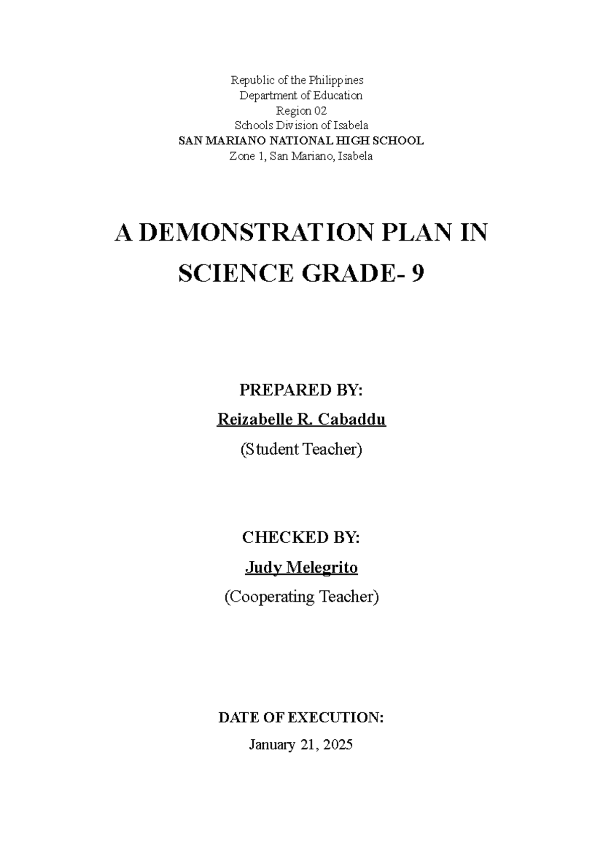 Final-Demo (3) - DLP FOR GRADE 9 SCIENCE - Republic of the Philippines ...