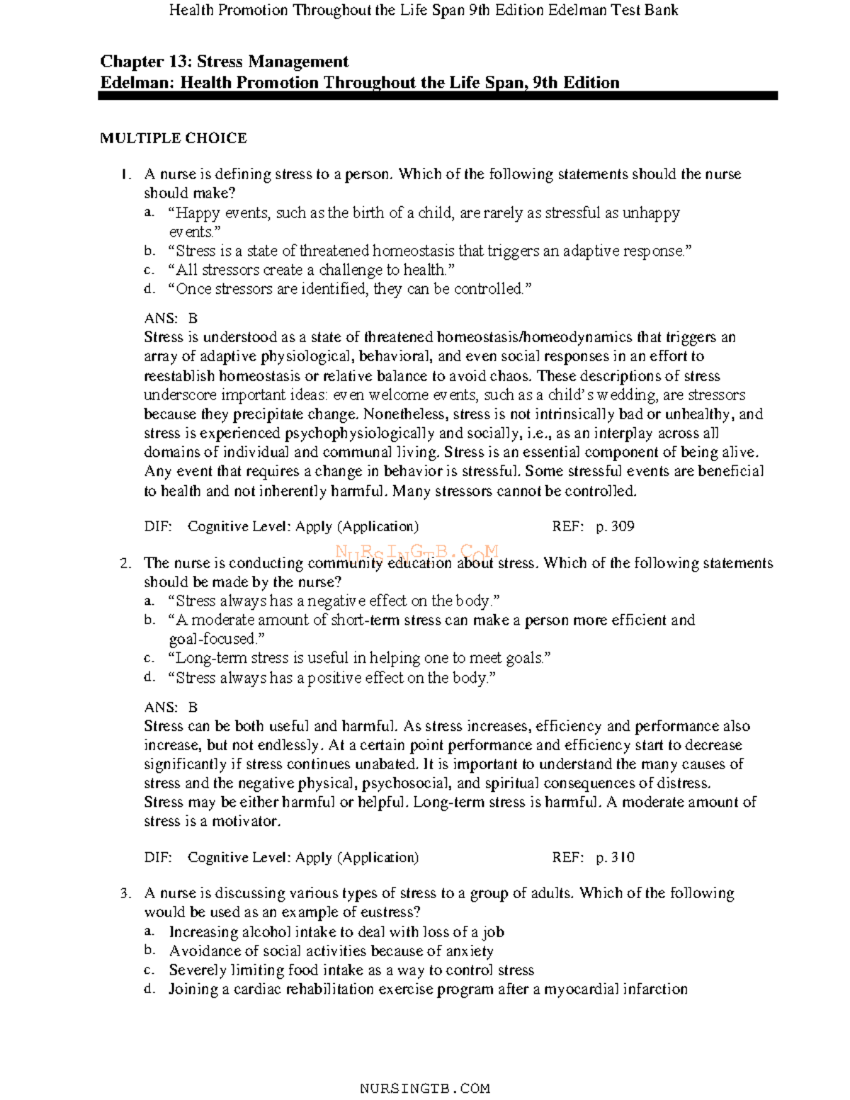 Chapter 13: Stress Management - Key Concepts and Nursing Implications ...