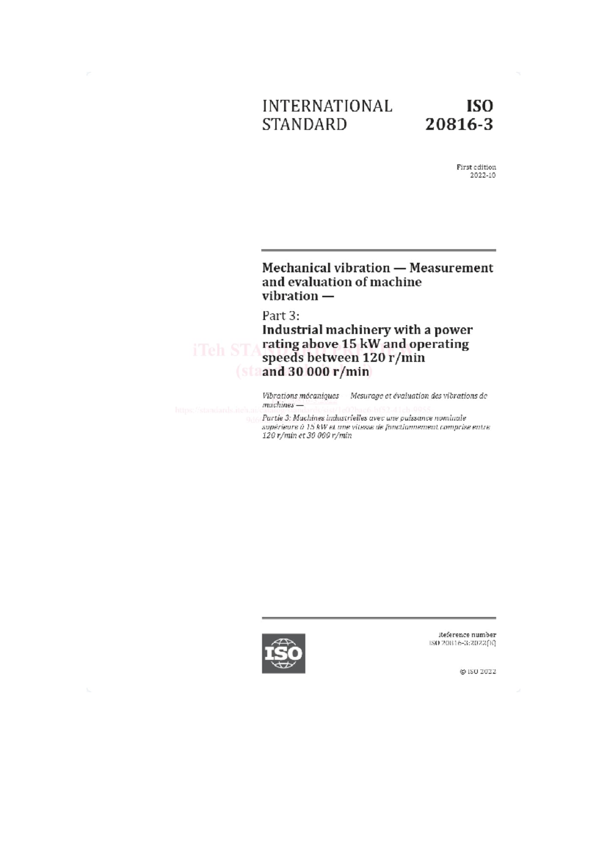 ISO 20816-3:2022 - Evaluación de Vibraciones en Máquinas Industriales ...