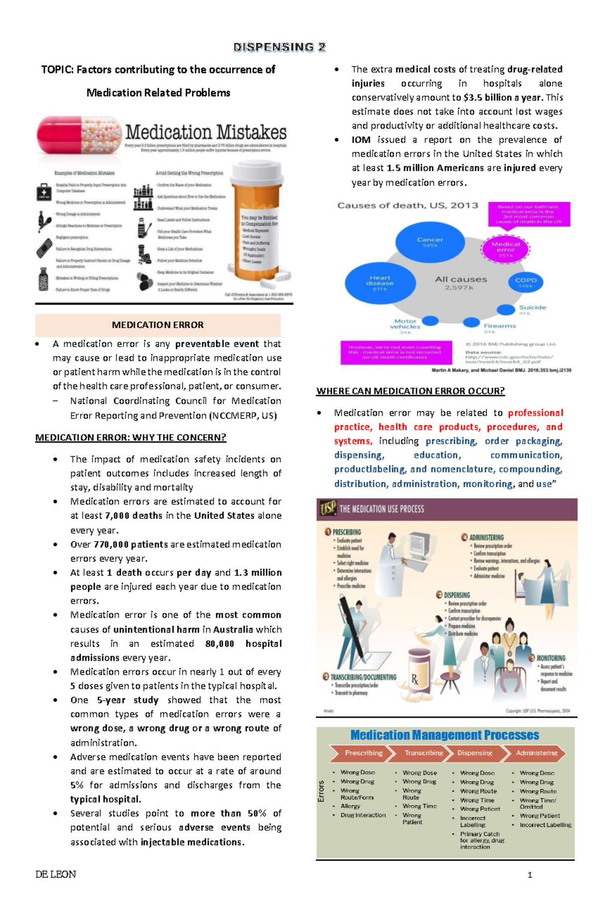 PDIS Topic 5-6: Understanding Medication Errors and Adverse Reactions ...