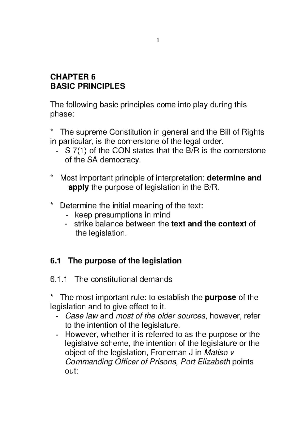 IOS Summaries - Statutory Interpretation Principles Overview - Studocu