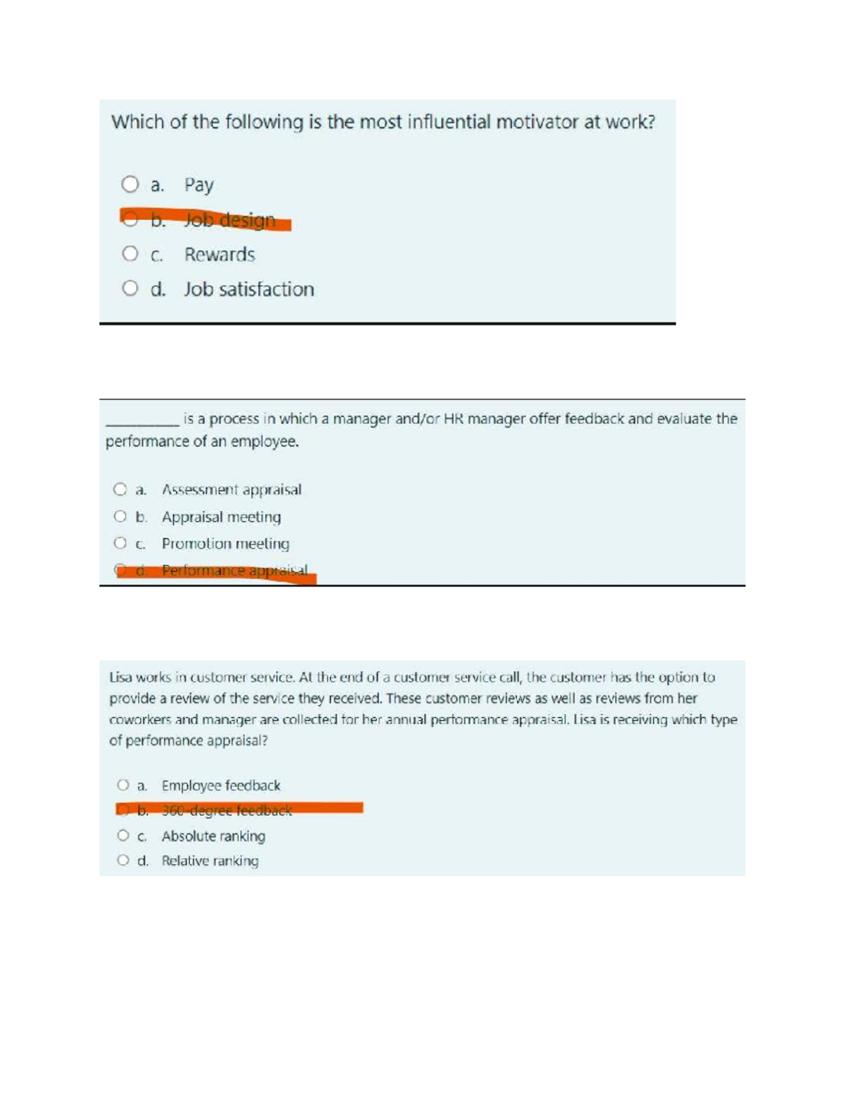 OB 7 Quiz: Key Concepts in Employee Motivation & Performance Appraisal ...