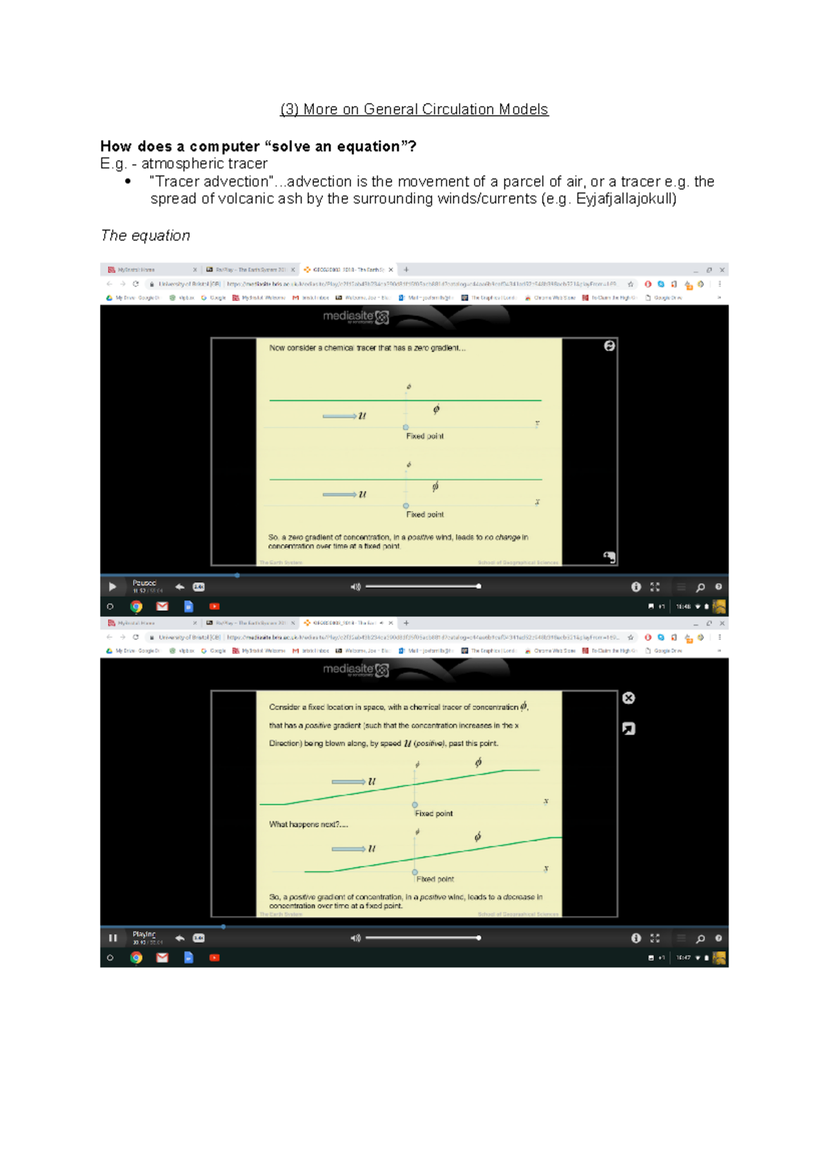Lecture 3: Advanced Insights on General Circulation Models - Studocu