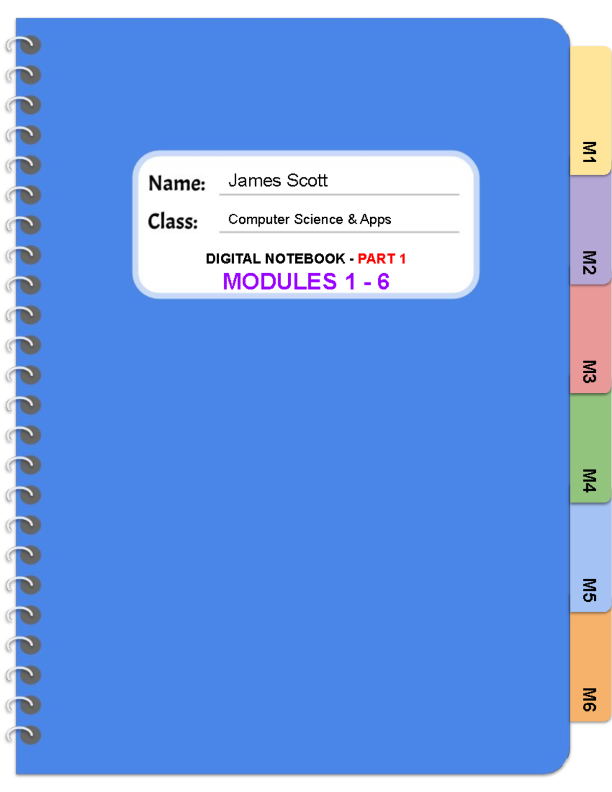 James Scott Digital Notebook - part 1 M1-M6 - M James Scott - M - M - M ...