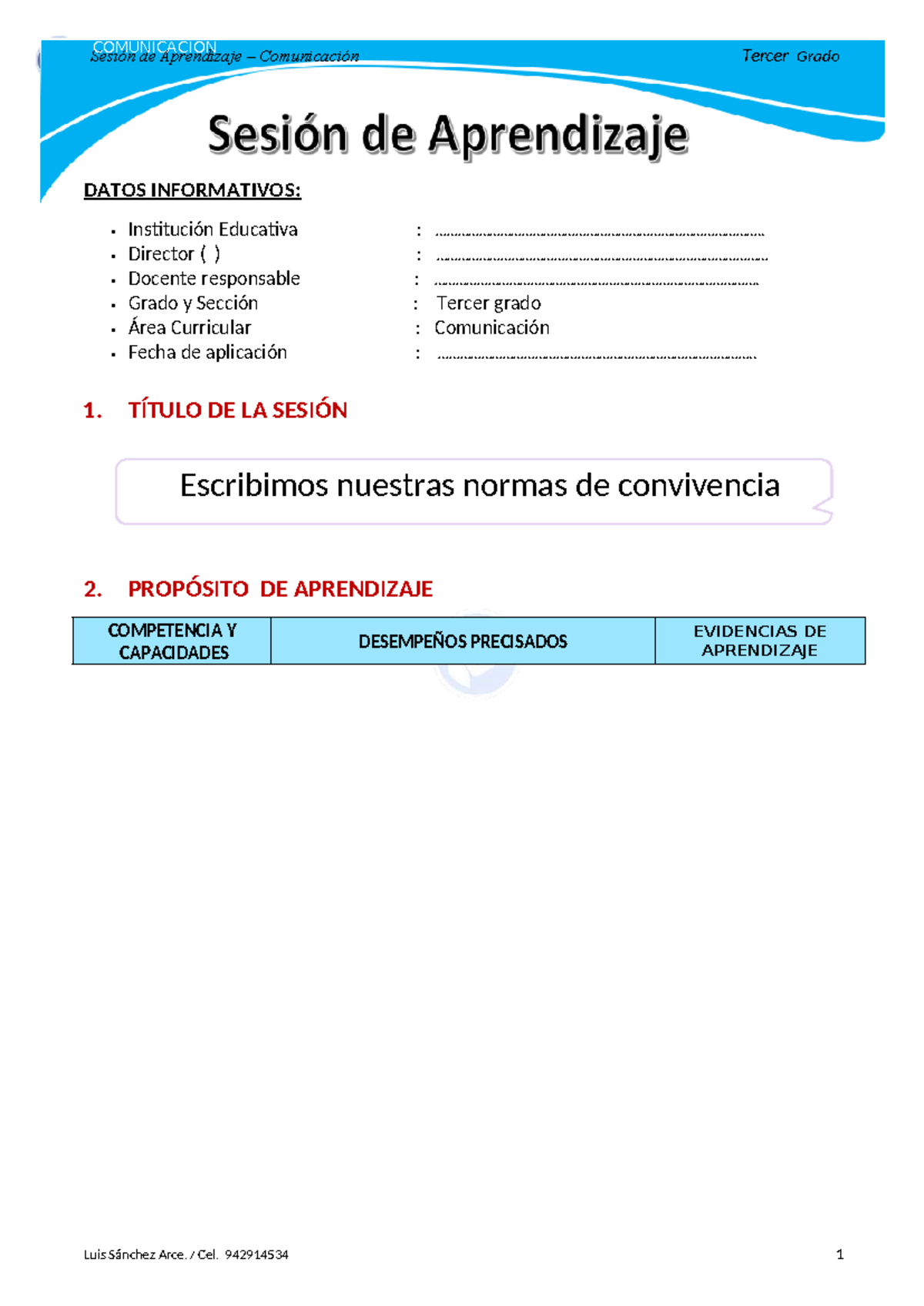 3SES COM Escribimos Nuestras Normas de Convivencia en Tercer Grado ...