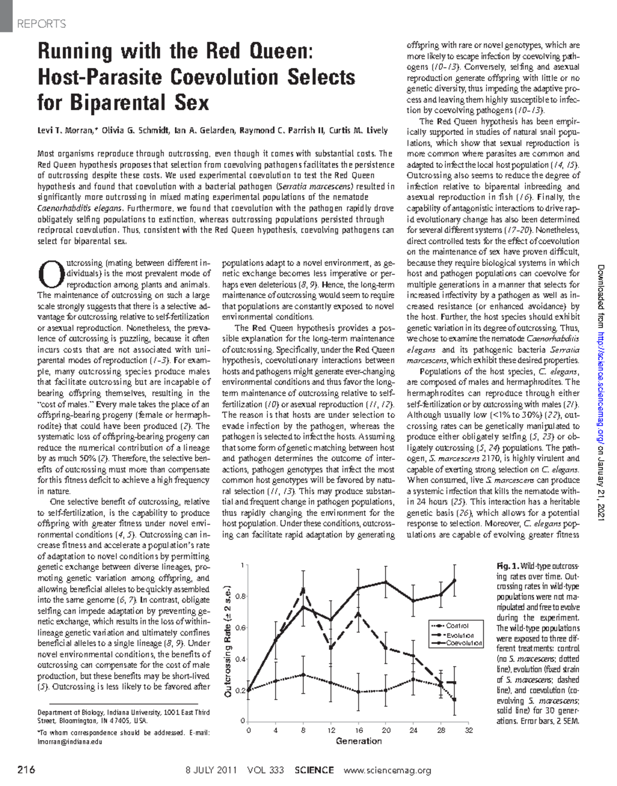 Running with the Red Queen: Exploring Host-Parasite Coevolution in C ...