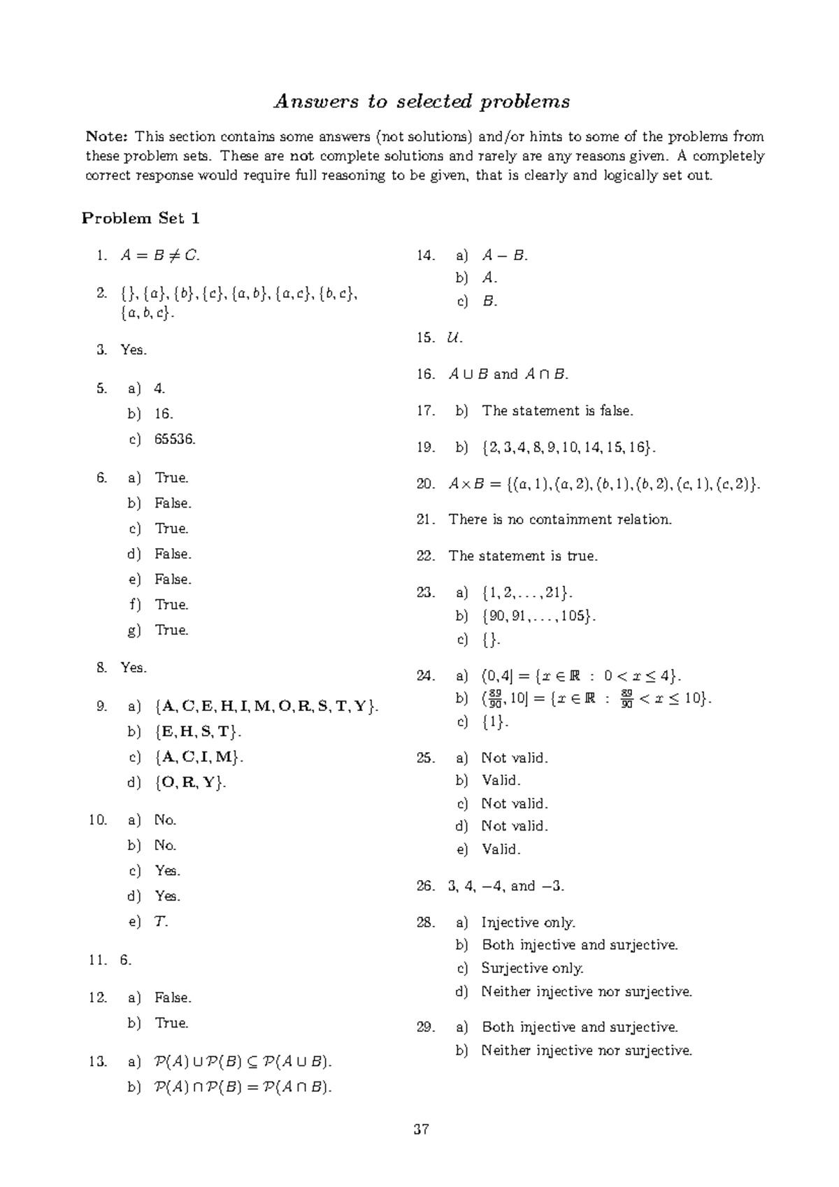 Answers to Selected Problems - Tutorial Solutions for CS101 - Studocu