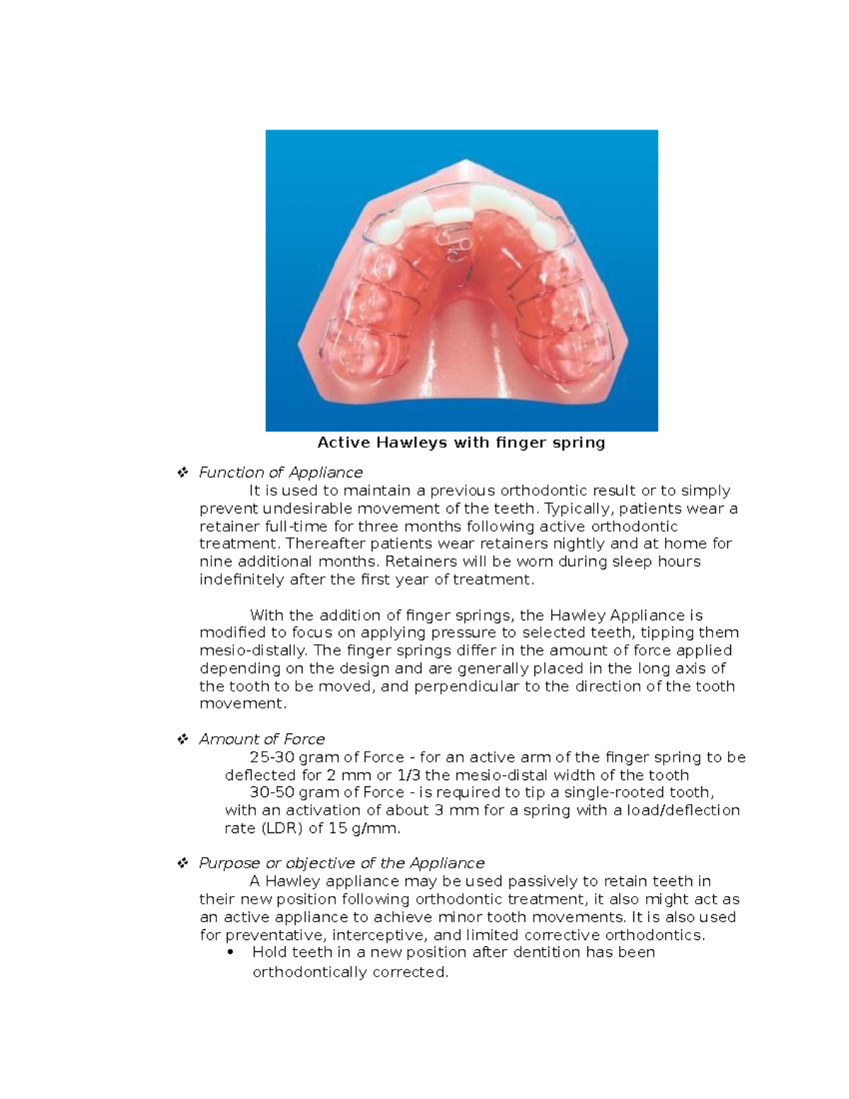 Orthodontic Appliances: Active Hawleys, Inclined Planes, & Hyrax RPE ...