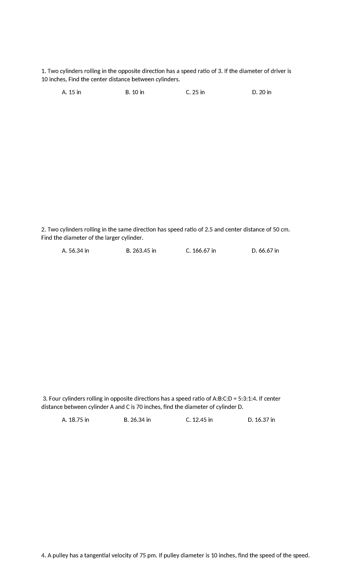 Machine Design - Sample Problems for Analysis and Practice - Studocu