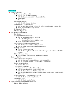 Comprehensive Guide to Evidence and Legal Principles (COURSE CODE ...