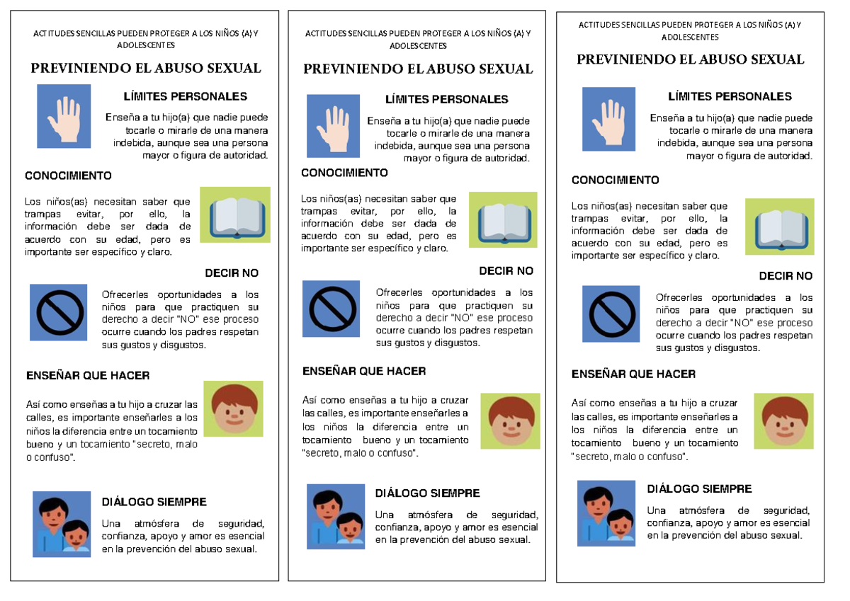 Prevención del Abuso Sexual: Actitudes para Proteger a Niños (A) - Studocu