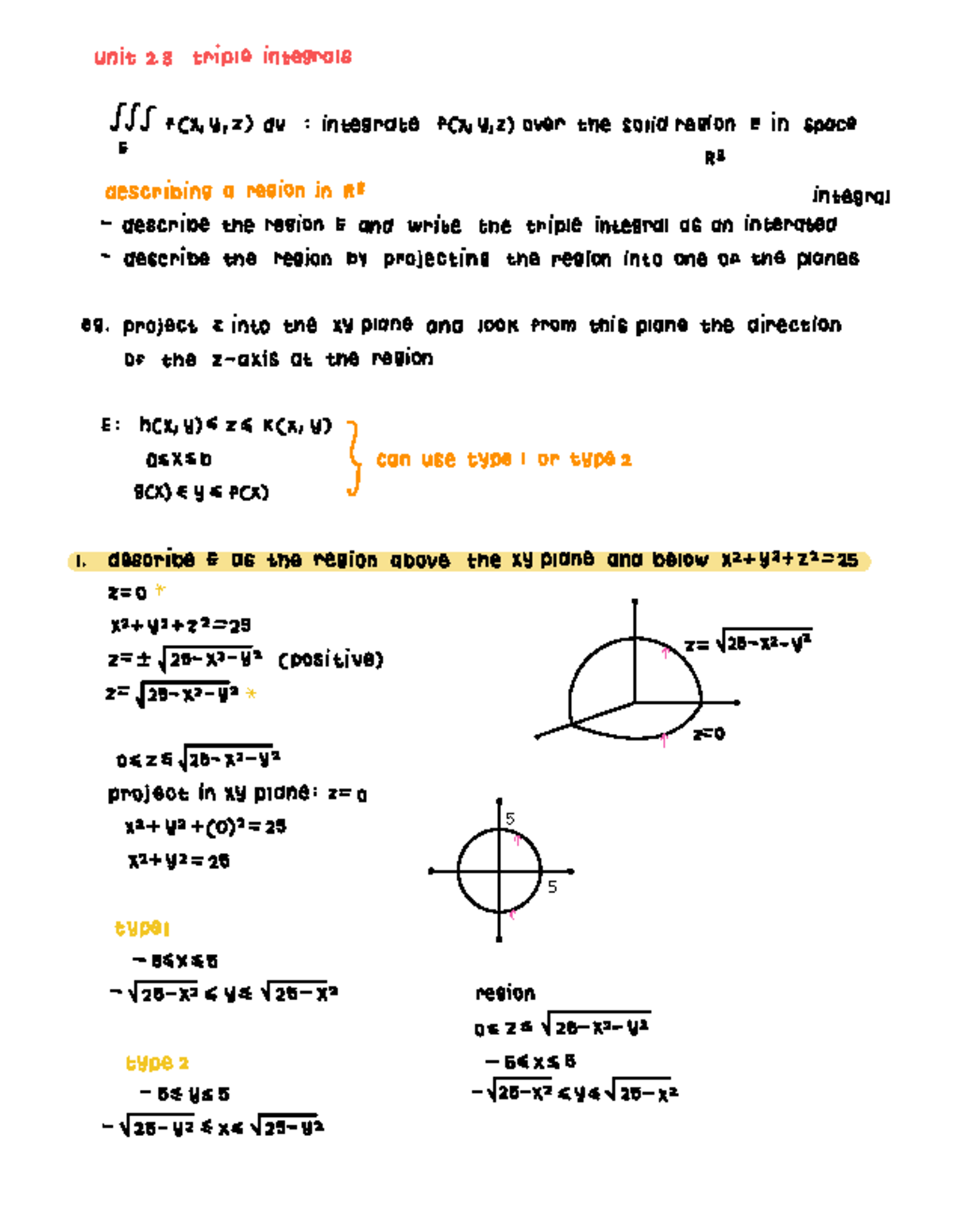 Triple Integrals in Calculus 258: Analyzing Solid Regions - Studocu
