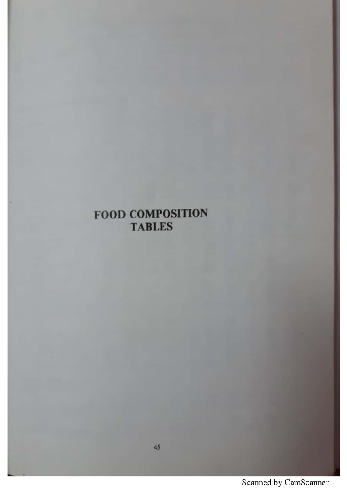 Food Composition Tables: Proximate Principles of Common Foods - Studocu