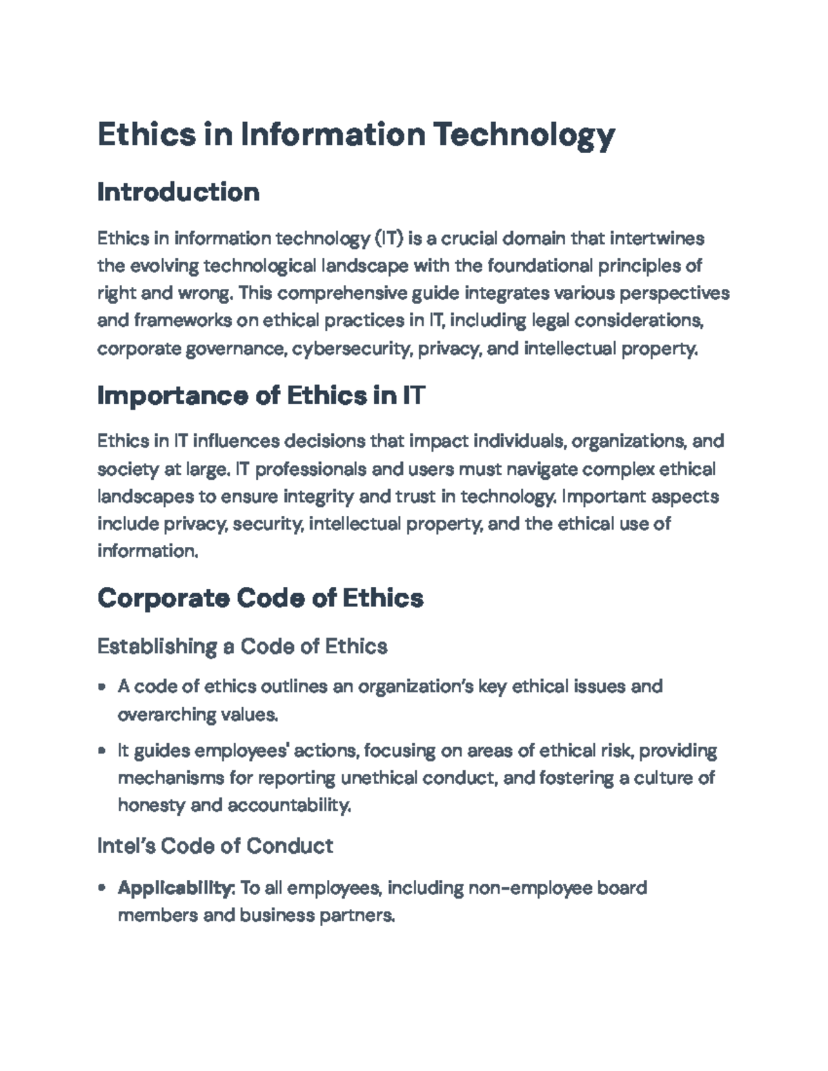 Ethics in IT: A Comprehensive Guide to Key Issues and Practices ...
