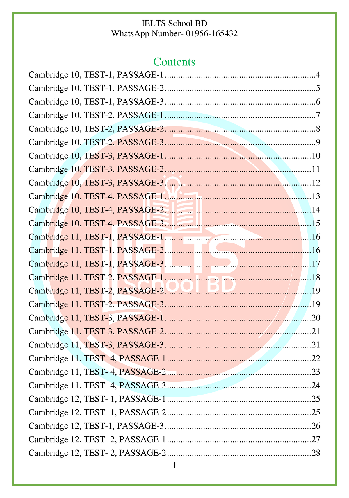 Cambridge 10-18 IELTS Reading Vocabulary Notes - Studocu
