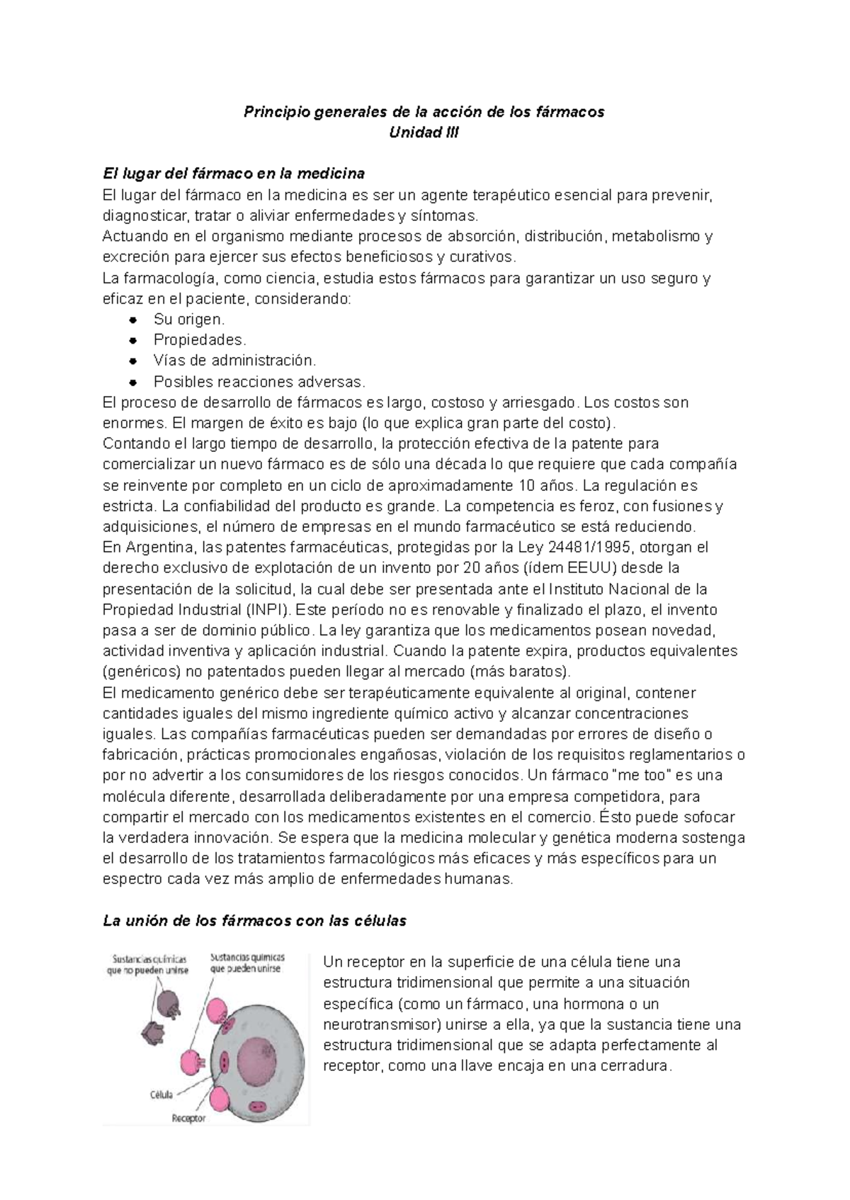 Farmacología Básica: Capítulo 3 - Acción de los Fármacos (FARM 101) - Document Preview