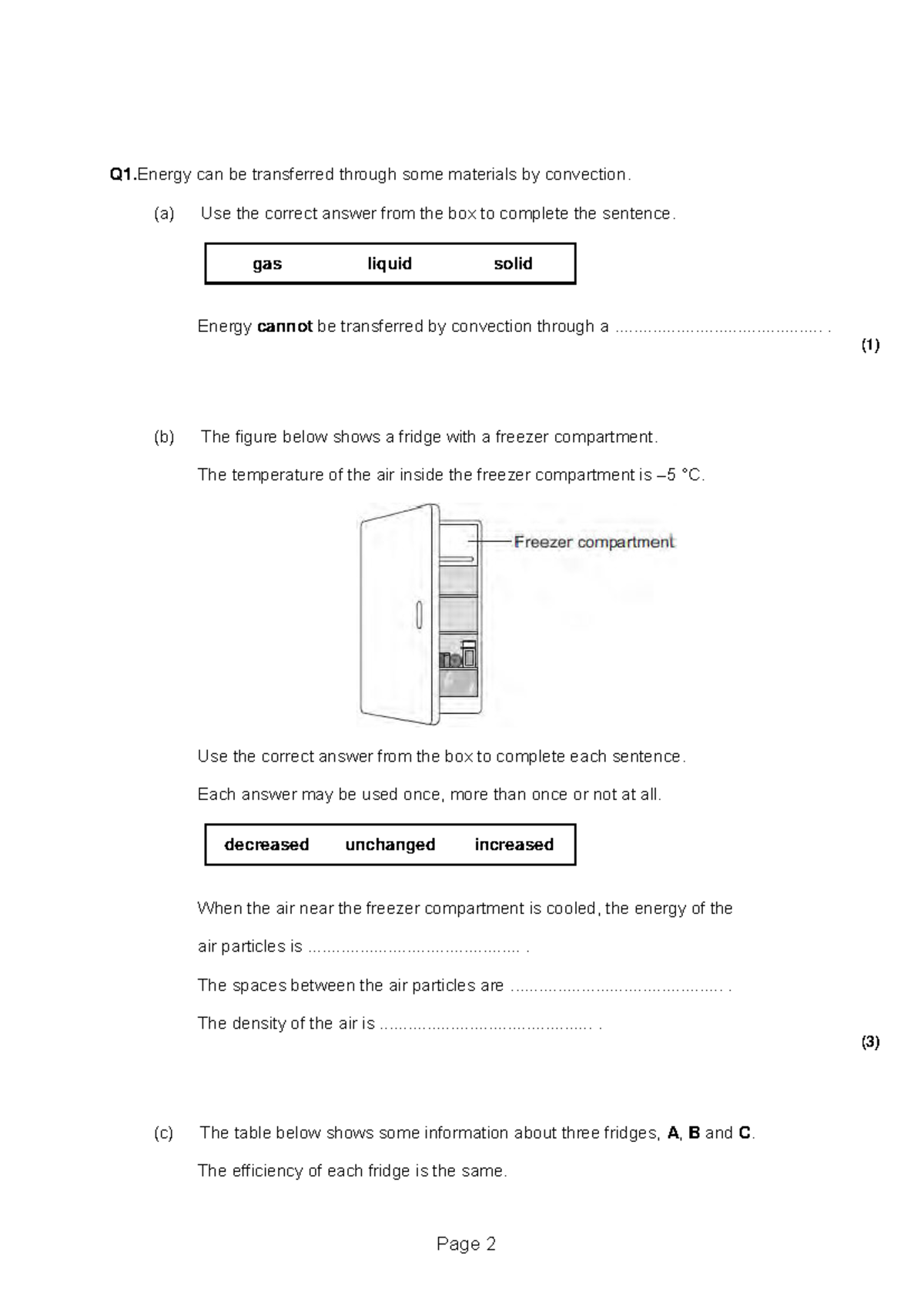 Internal Energy 1 - Question Paper (QP) for Thermal Physics - Studocu