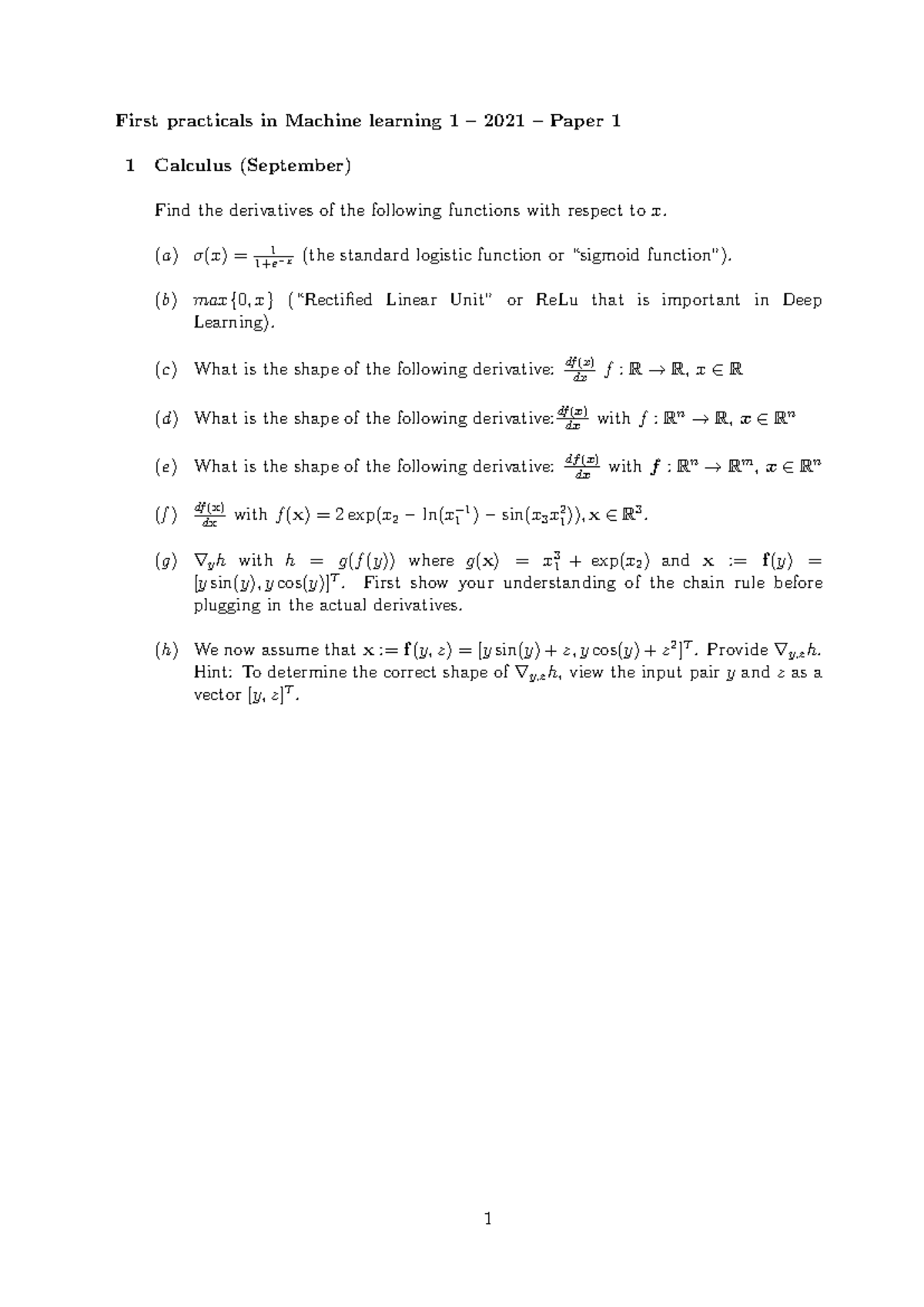 Ml1 practicals 1-1 - First assignment for machine learning 1 UvA ...
