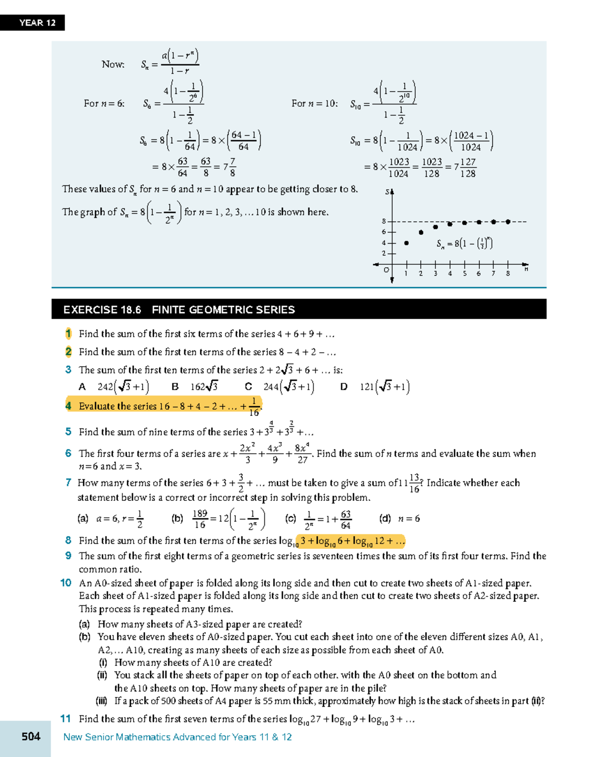 Trinity MATH504 Homework Solutions for Years 11 & 12 - Studocu