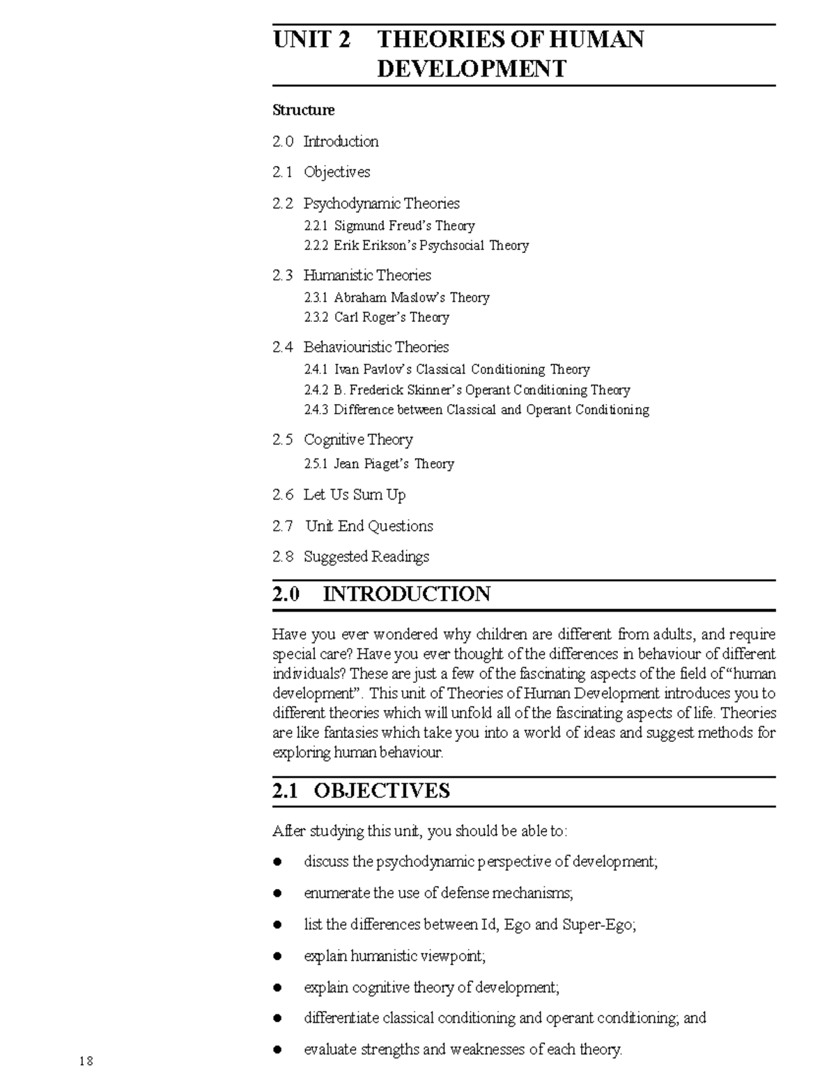 Human Development Theories: An In-Depth Study (Course Code: HD101 ...