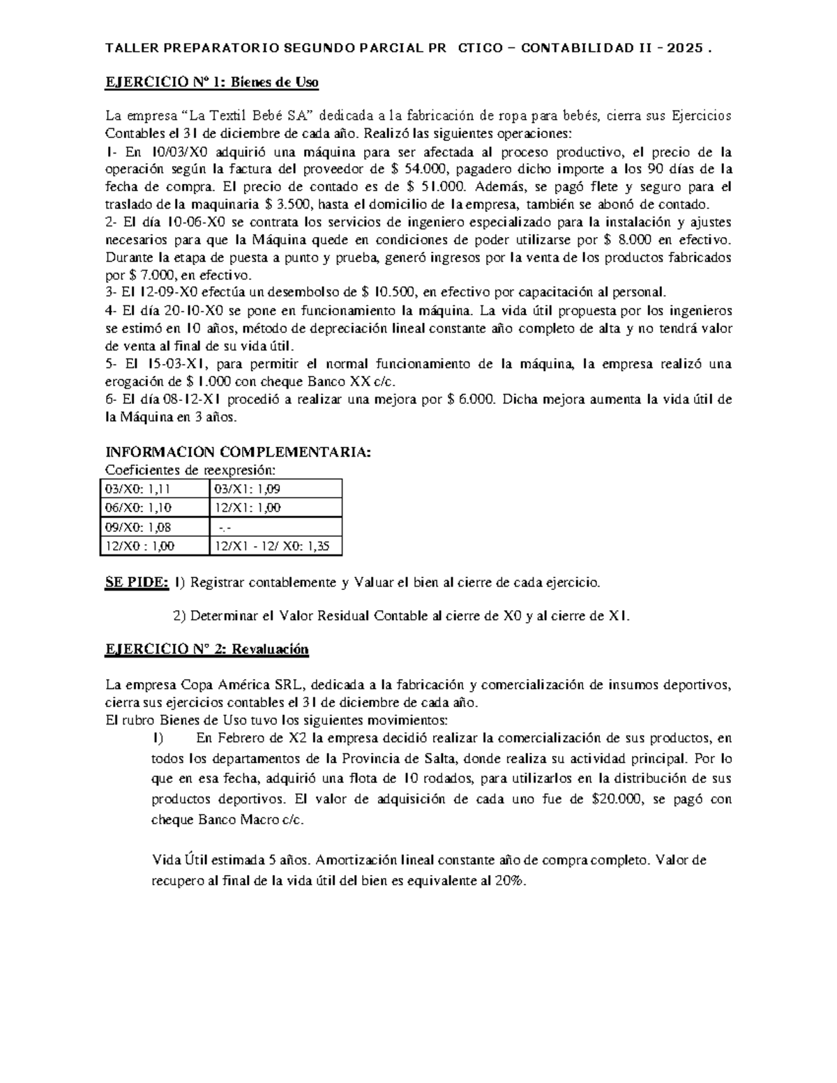 Taller Preparatorio Segundo Parcial Práctico - Contabilidad II 2025 ...