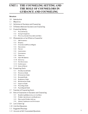 Psy301: Chapter 1 - Introduction to Counseling and Guidance Concepts ...