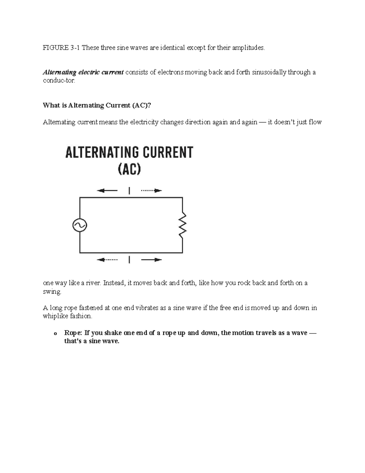 Understanding Sine Waves and Alternating Current - NRT Report - Studocu
