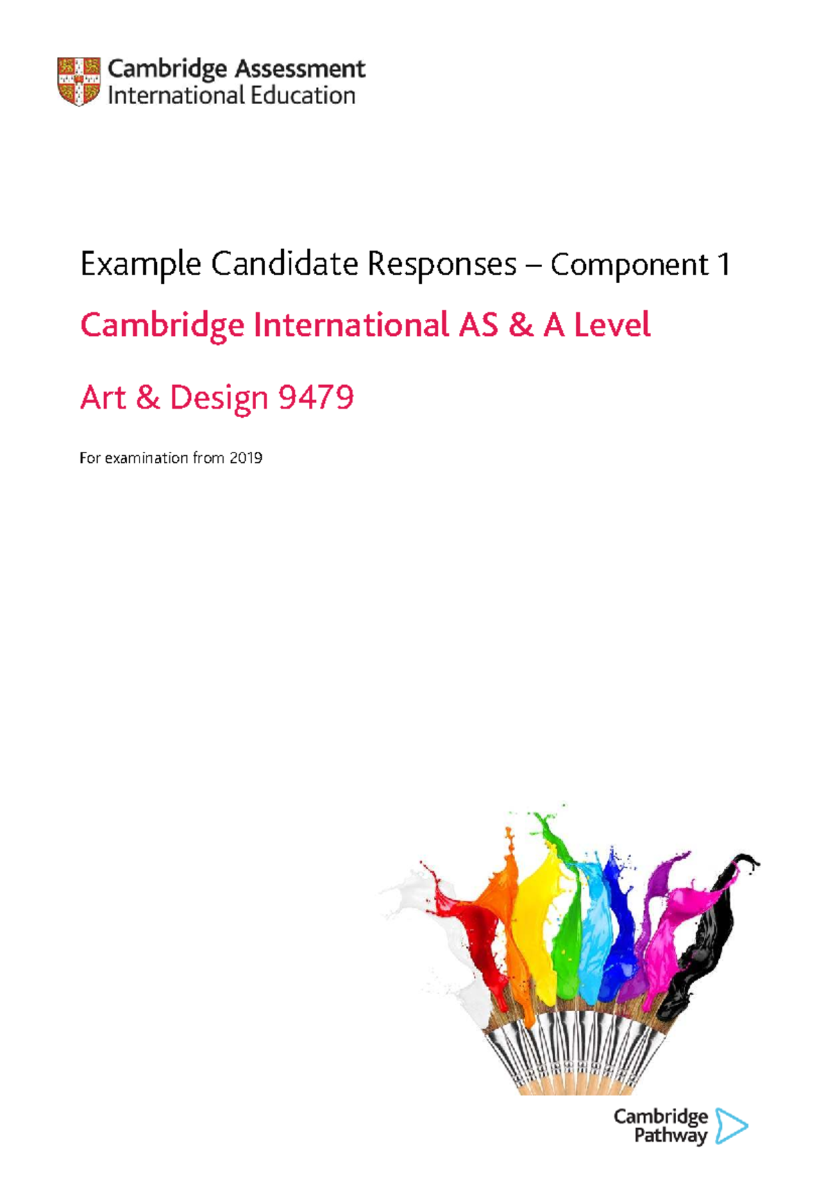 Example Candidate Responses for Component 1 - Cambridge International ...